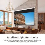 VIVIDSTORM PRO P Slimline ALR Acoustically Transparent Motorised Drop Down UST Projector Screen - 影像 8